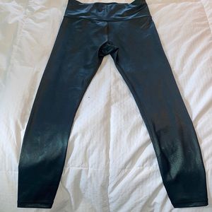 Athleta elation ultra high-rise tight. Size small. Green shimmer.